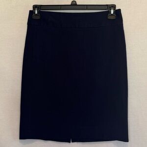 F-123 Banana Republic Dark Blue Flat Front MIDI Skirt Size‎ 8
